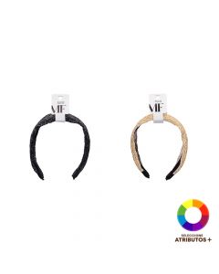 Diadema plástica con relieve surtido