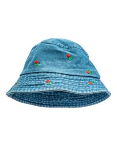 Gorro mezclilla bordado dama