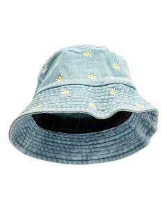 Sombrero mezclilla bordado flores