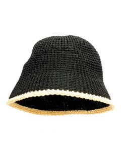 Gorro dama tejido negro beige