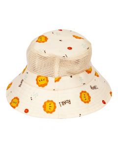 Sombrero niño león beige naranja