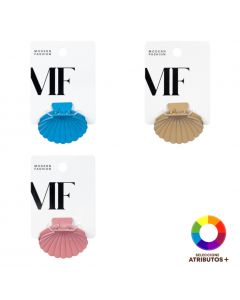 Pinza pelo diseño concha 8 cm