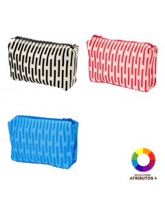 Bolso tela rayas compacto