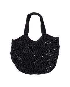 Bolso playa tejido negro