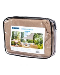 Lona triangular marrón 3m