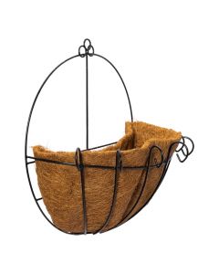 Maceta metálica colgante fibra coco