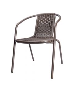 Silla metálica marrón moderna