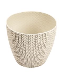 Maceta redonda blanca 1.4l