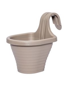 Maceta marrón con gancho