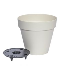 Maceta redonda blanca