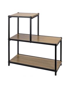 Mesa metal y madera 3 niveles