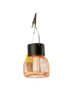 Lámpara solar oro rosa compacta