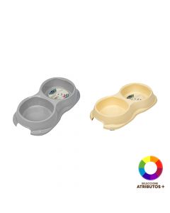 Taza doble para mascotas