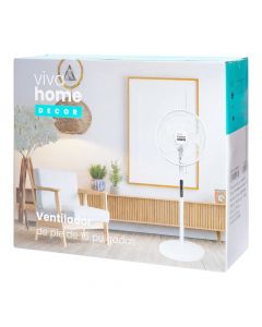 Ventilador pie 8 velocidades blanco