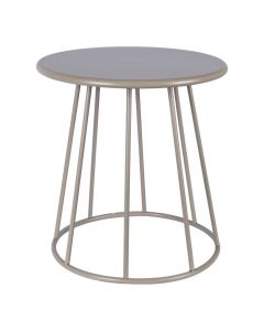 Mesa metálica redonda gris