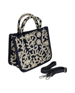 Bolsa cuadrada bordada