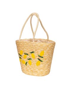 Bolso casual fibra limón beige