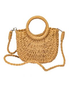 Bolso casual relieve marrón
