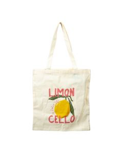 Bolso tela estampado beige multicolor