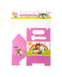 Caja cartón con relieve multicolor