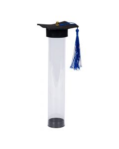 Caja plástica birrete graduación
