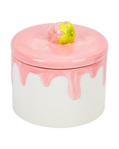 Recipiente cerámica diseño pastel fresa