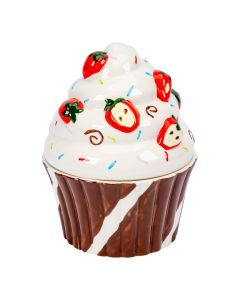 Recipiente cerámica figura cupcake