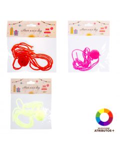 Pompón decorativo multicolor