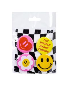 Broche metálico estampado 4.4 cm