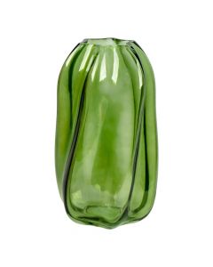 Jarrón vidrio verde 28cm