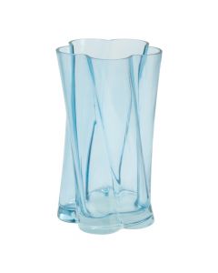 Jarrón vidrio azul 26cm