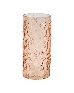 Jarrón vidrio rosado 25cm