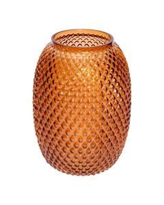 Jarrón vidrio marrón 25cm