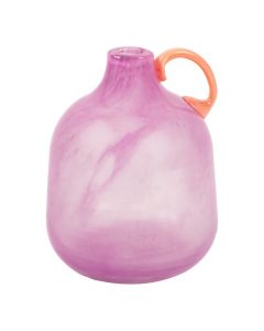 Jarrón vidrio lila 14cm