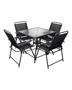 Mesa metálica terraza 5 piezas