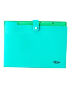 Carpeta expandible A4 celeste+menta
