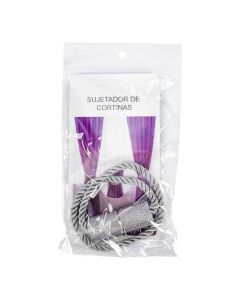 Sujetador cortina magnético gris