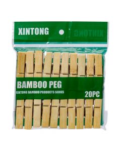 Prensas ropa bambú beige