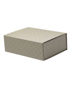 Caja plegable gris mediana