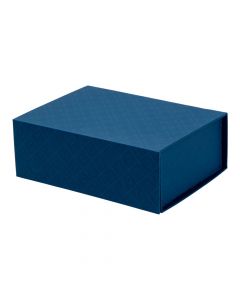 Caja plegable textura azul pequeña