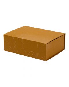 Caja rayas marrón mediana