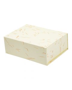 Caja beige dorado plegable pequeña