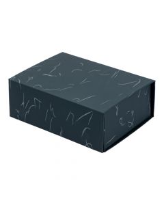 Caja plegable rayas azul