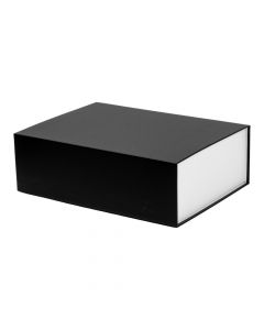 Caja plegable cartón negro-blanco