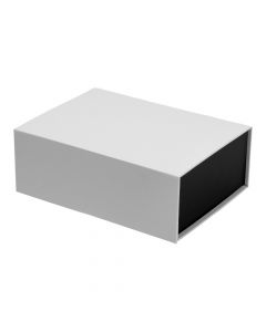 Caja plegable estampado blanco y negro