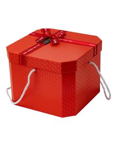 Caja cartón estampada y lazo