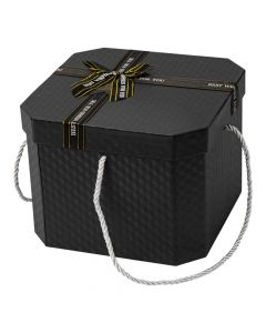 Caja cartón textura y lazo