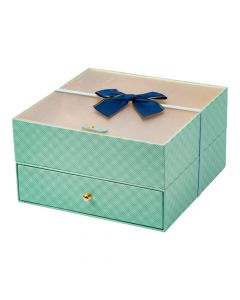 Caja menta con compartimientos