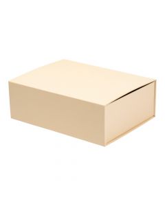 Caja plegable cartón beige mediana
