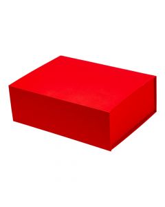 Caja plegable roja mediana